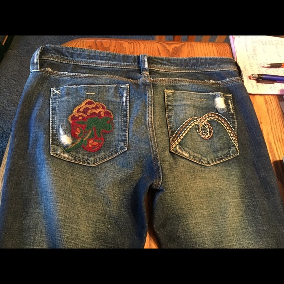 Mavi designer Nordstrom jeans embroidered cute - Picture 3 of 4